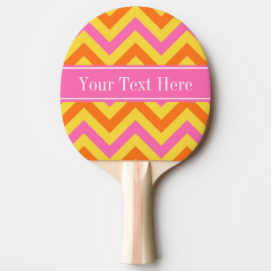Pala De Ping Pong HotPink Pineapple Pumpkin LG Chevron Nombre Monogr