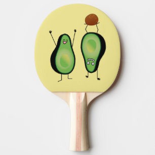 Pala De Ping Pong Hoyo verde divertido del handstand del aguacate