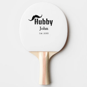 Pala De Ping Pong Hubby marido agregar nombre fecha año bigote simpl