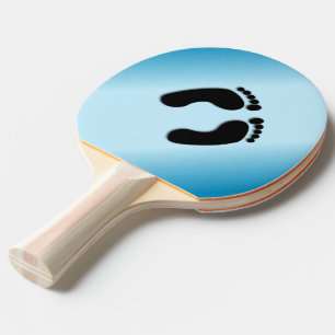 Pala De Ping Pong Huellas Descalzas Azules