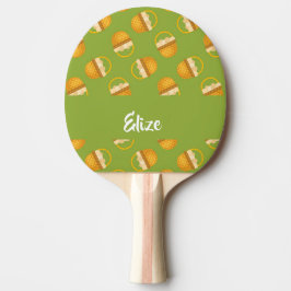 Pala De Ping Pong Huevos en cesta marrón en verde
