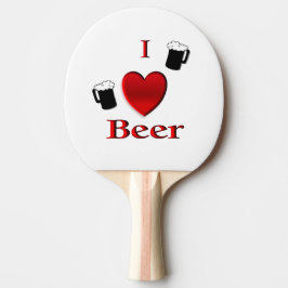 Pala De Ping Pong I Heart Beer Design
