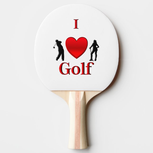Pala De Ping Pong I Heart Golf (Reverso)