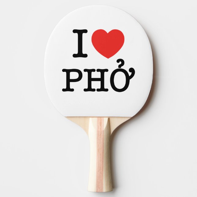 Pala De Ping Pong I Heart (Love) Pho (Anverso)