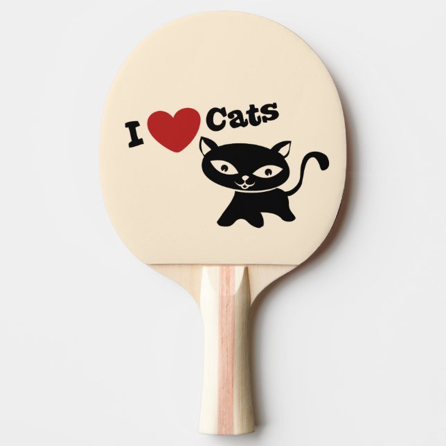 Pala De Ping Pong I Love Cat (Anverso)