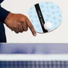 Pala De Ping Pong Ice Blue Snowflakes, su nombre, Personalice
