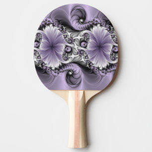 Pala De Ping Pong Ilusión de Lila Arte Floral Abstracto Fractal Fant