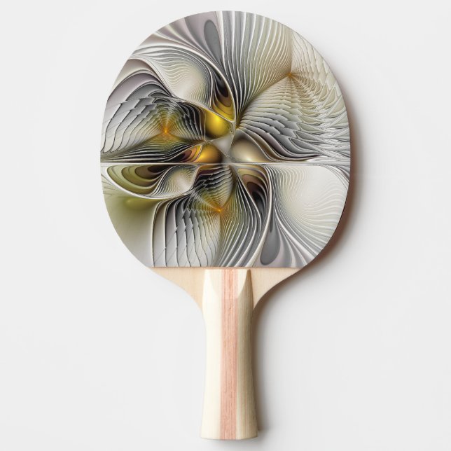 Pala De Ping Pong Ilusión óptica abstracta fractal 3D con profundida (Anverso)