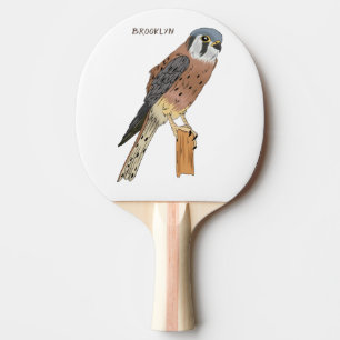 Pala De Ping Pong Ilustracion americano de aves de Kestrel