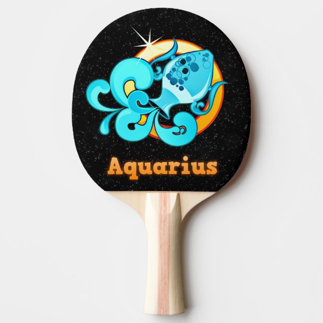 Pala De Ping Pong Ilustracion Aquarius (Anverso)