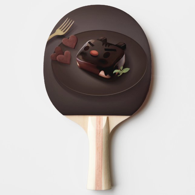 Pala De Ping Pong Ilustracion Brownie de chocolate (Anverso)