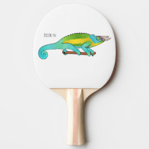 Pala De Ping Pong Ilustracion chameleon personalizado de Jackson