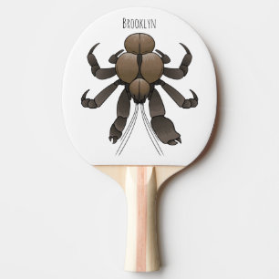 Pala De Ping Pong Ilustracion de cangrejo de coco personalizado