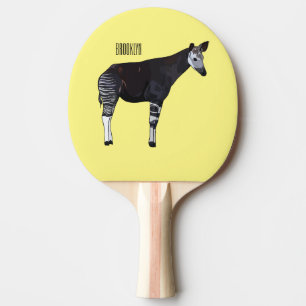 Pala De Ping Pong ilustración de dibujos animados de okapi
