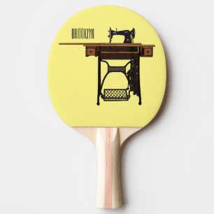 Pala De Ping Pong Ilustracion de máquina de coser personalizado