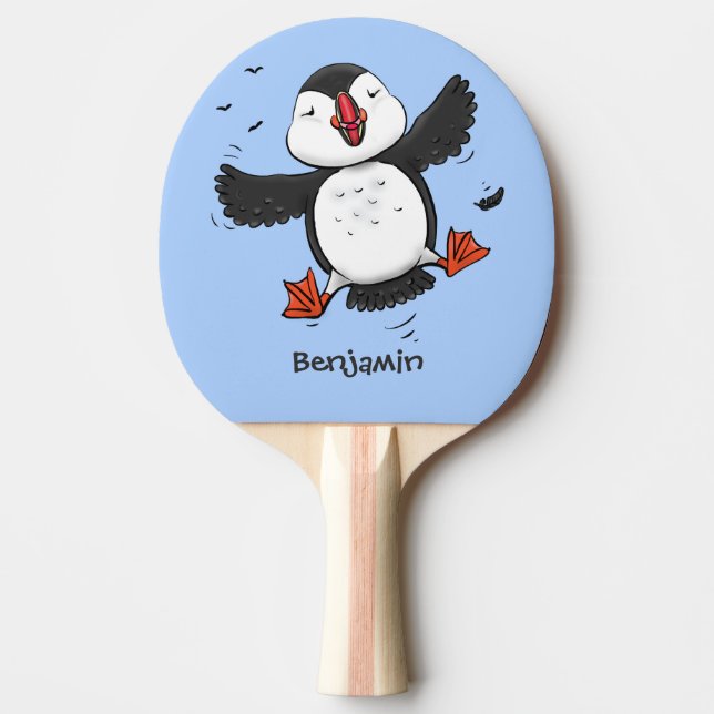 Pala De Ping Pong Ilustracion de personalizado azul del ataúd flotan (Anverso)