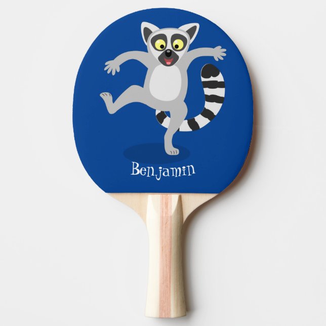 Pala De Ping Pong Ilustracion de personalizado bailador de lémur de  (Anverso)