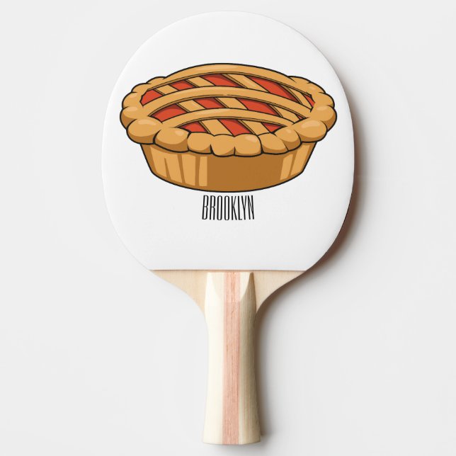 Pala De Ping Pong Ilustracion de personalizado circular (Anverso)