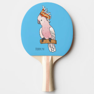 Pala De Ping Pong Ilustracion de personalizado de aves de la cacatúa