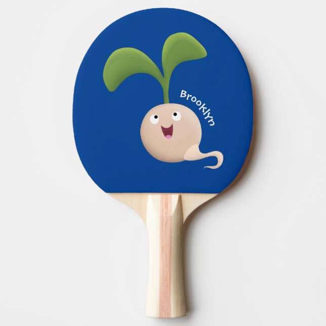 Pala De Ping Pong Ilustracion de personalizado de brote de semillas  (Anverso)