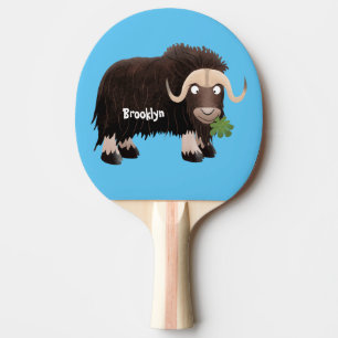 Pala De Ping Pong Ilustracion de personalizado de buey hongo