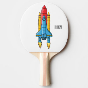 Pala De Ping Pong Ilustracion de personalizado de buques de cohetes