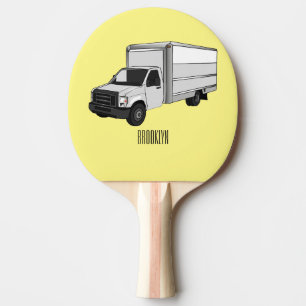 Pala De Ping Pong Ilustracion de personalizado de camiones de cajas
