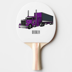 Pala De Ping Pong Ilustracion de personalizado de camiones semirremo