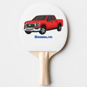 Pala De Ping Pong Ilustracion de personalizado de camioneta roja
