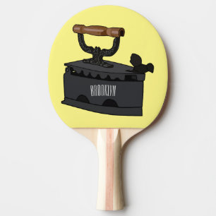 Pala De Ping Pong Ilustracion de personalizado de carbón vegetal