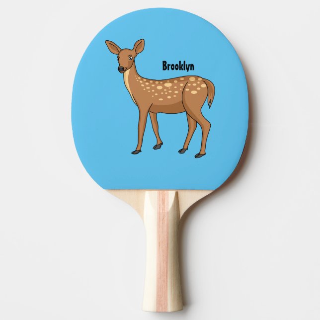 Pala De Ping Pong Ilustracion de personalizado de ciervos manchados (Anverso)