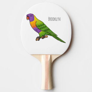 Pala De Ping Pong Ilustracion de personalizado de cocodrilo arcoiris