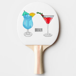 Pala De Ping Pong Ilustracion de personalizado de cócteles
