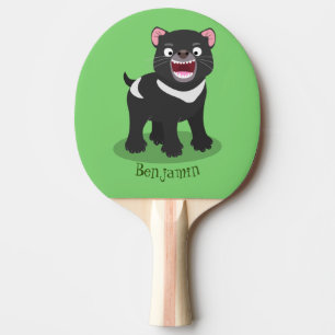 Pala De Ping Pong Ilustracion de personalizado de demonio de Tasmani