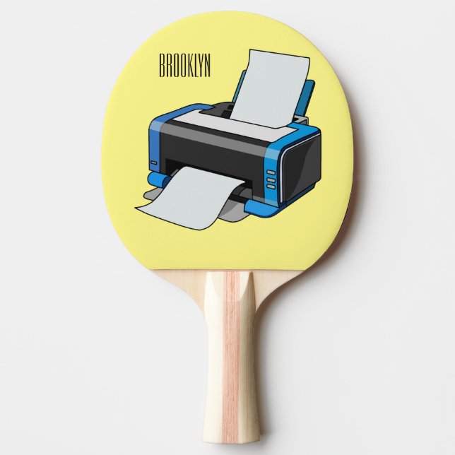 Pala De Ping Pong Ilustracion de personalizado de impresora (Anverso)