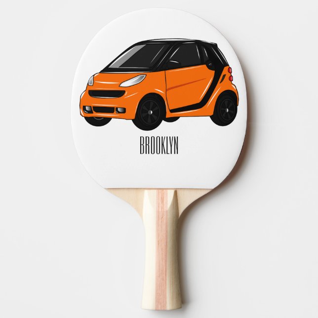 Pala De Ping Pong Ilustracion de personalizado de micro coches (Anverso)
