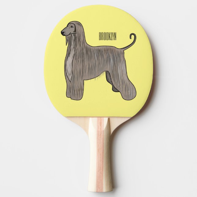 Pala De Ping Pong Ilustracion de personalizado de perro de perro per (Anverso)