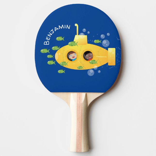 Pala De Ping Pong Ilustracion de personalizado de pescado submarino  (Anverso)