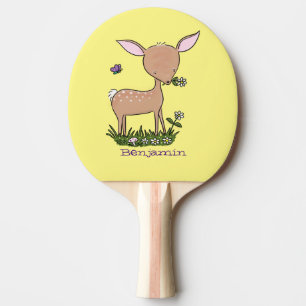Pala De Ping Pong Ilustracion de personalizado de venado lindo y fel