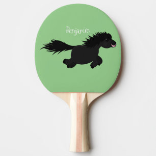 Pala De Ping Pong Ilustracion de personalizado del pony de Shetland 