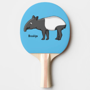 Pala De Ping Pong Ilustracion de personalizado feliz