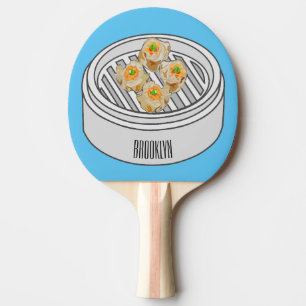 Pala De Ping Pong Ilustracion de Shumai dim sum personalizado