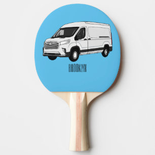 Pala De Ping Pong Ilustracion del personalizado de la camioneta de e
