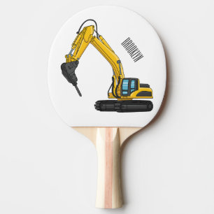 Pala De Ping Pong Ilustracion del personalizado de la excavadora de