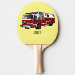 Pala De Ping Pong Ilustracion del personalizado del motor de fuego