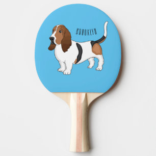 Pala De Ping Pong Ilustracion del personalizado del perro de enlace