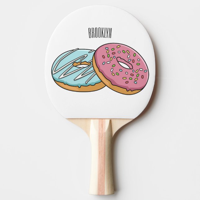 Pala De Ping Pong Ilustracion Donut personalizado (Anverso)