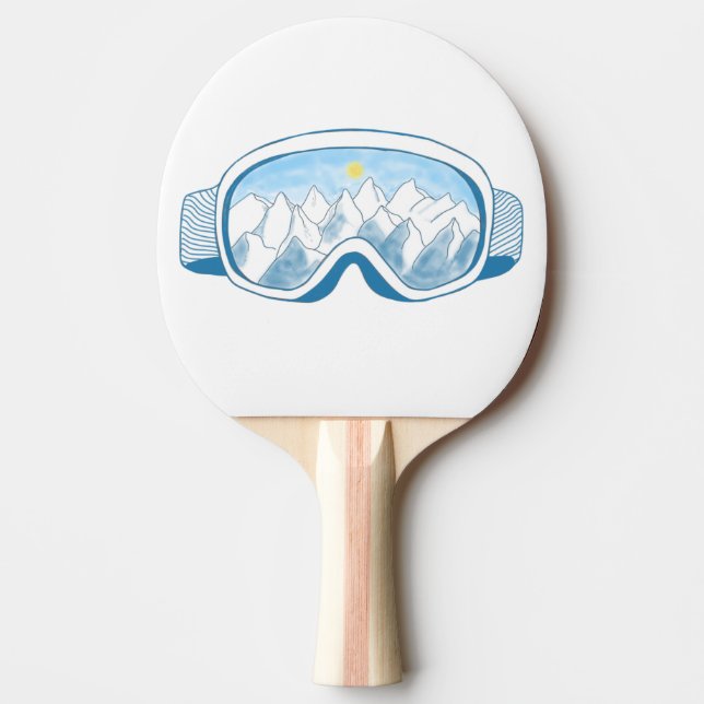 Pala De Ping Pong Ilustracion Goggles de Ski Mountain (Anverso)