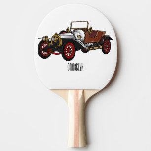 Pala De Ping Pong Ilustracion personalizado clásico de 1920