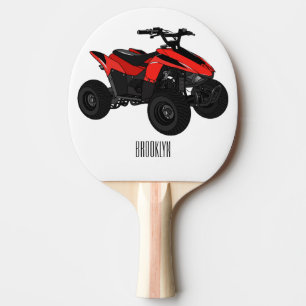 Pala De Ping Pong Ilustracion personalizado de atv de cuatro bicicle